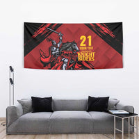 Custom Caribbean Cricket Trinidad and Tobago Cricket Tapestry TKR Champions 2025 Red Edition - Wonder Print Shop
