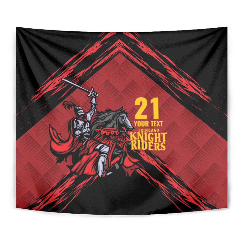 Custom Caribbean Cricket Trinidad and Tobago Cricket Tapestry TKR Champions 2025 Red Edition - Wonder Print Shop