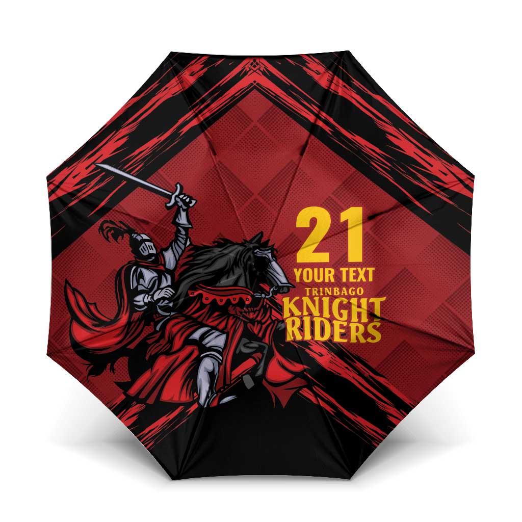 Custom Caribbean Cricket Trinidad and Tobago Cricket Umbrella TKR Champions 2025 Red Edition - Wonder Print Shop