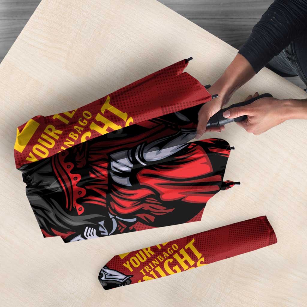 Custom Caribbean Cricket Trinidad and Tobago Cricket Umbrella TKR Champions 2025 Red Edition - Wonder Print Shop