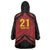 Custom Caribbean Cricket Trinidad and Tobago Cricket Wearable Blanket Hoodie TKR Champions 2025 Red Edition - Wonder Print Shop