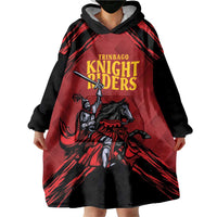 Custom Caribbean Cricket Trinidad and Tobago Cricket Wearable Blanket Hoodie TKR Champions 2025 Red Edition - Wonder Print Shop