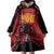 Custom Caribbean Cricket Trinidad and Tobago Cricket Wearable Blanket Hoodie TKR Champions 2025 Red Edition - Wonder Print Shop