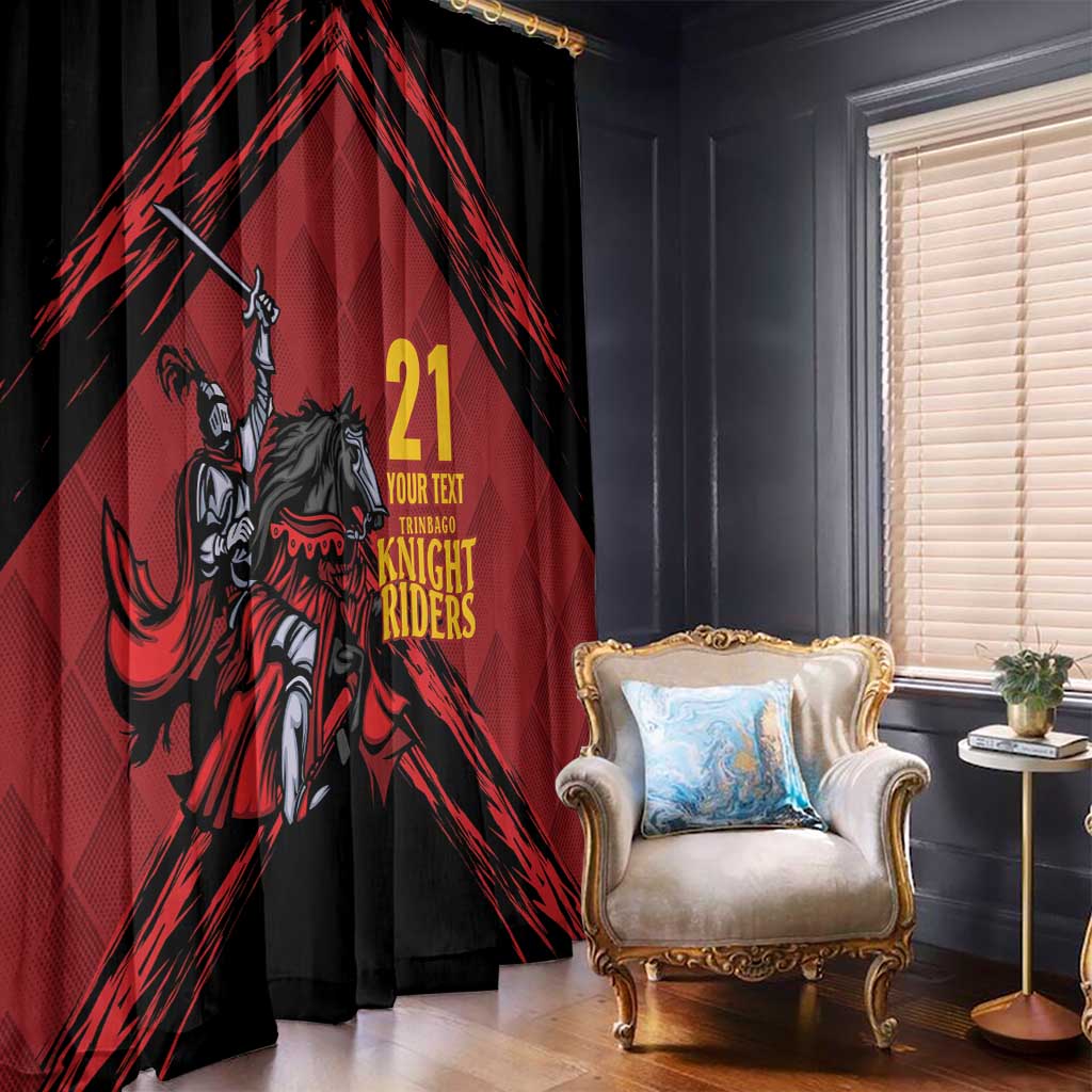 Custom Caribbean Cricket Trinidad and Tobago Cricket Window Curtain TKR Champions 2025 Red Edition - Wonder Print Shop