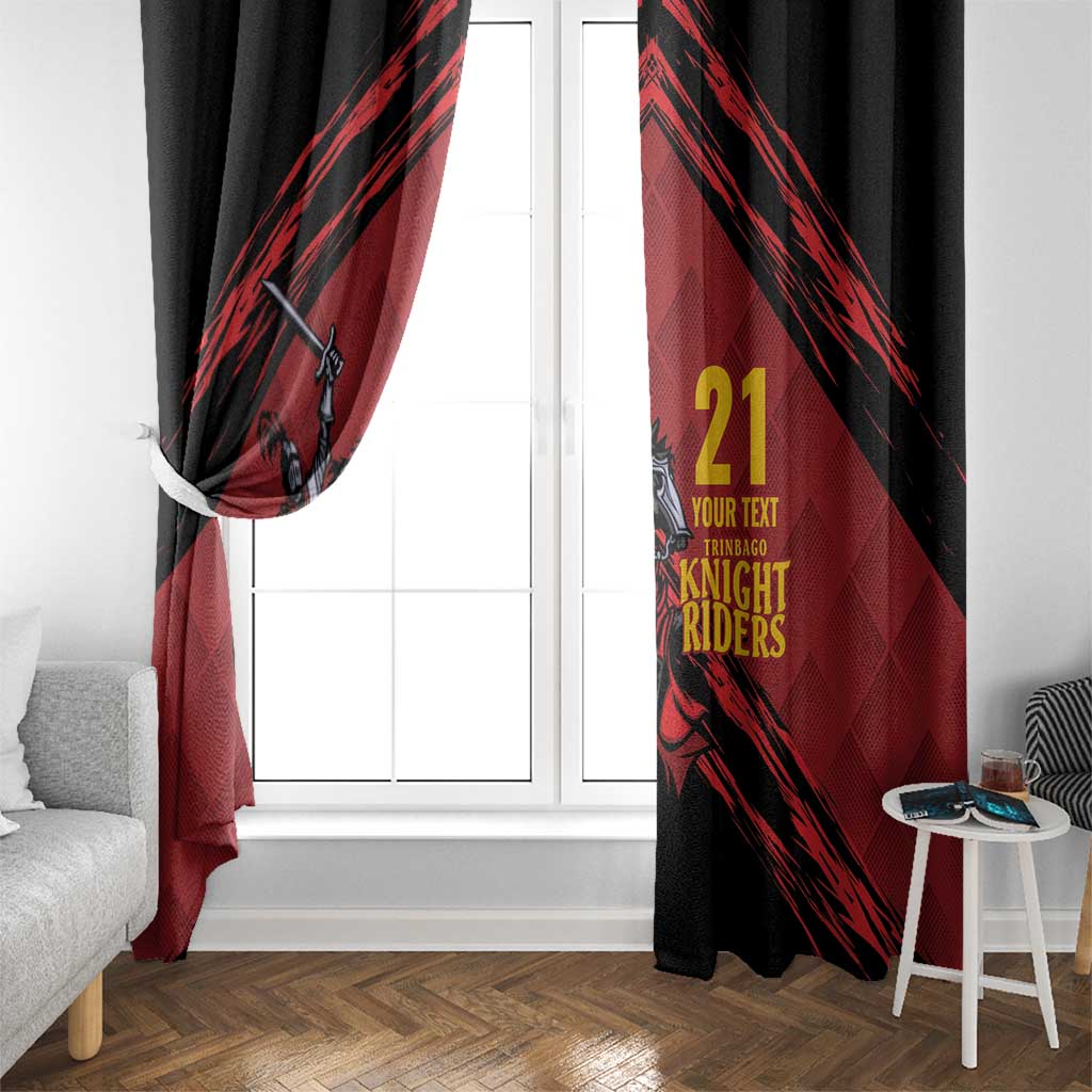 Custom Caribbean Cricket Trinidad and Tobago Cricket Window Curtain TKR Champions 2025 Red Edition - Wonder Print Shop