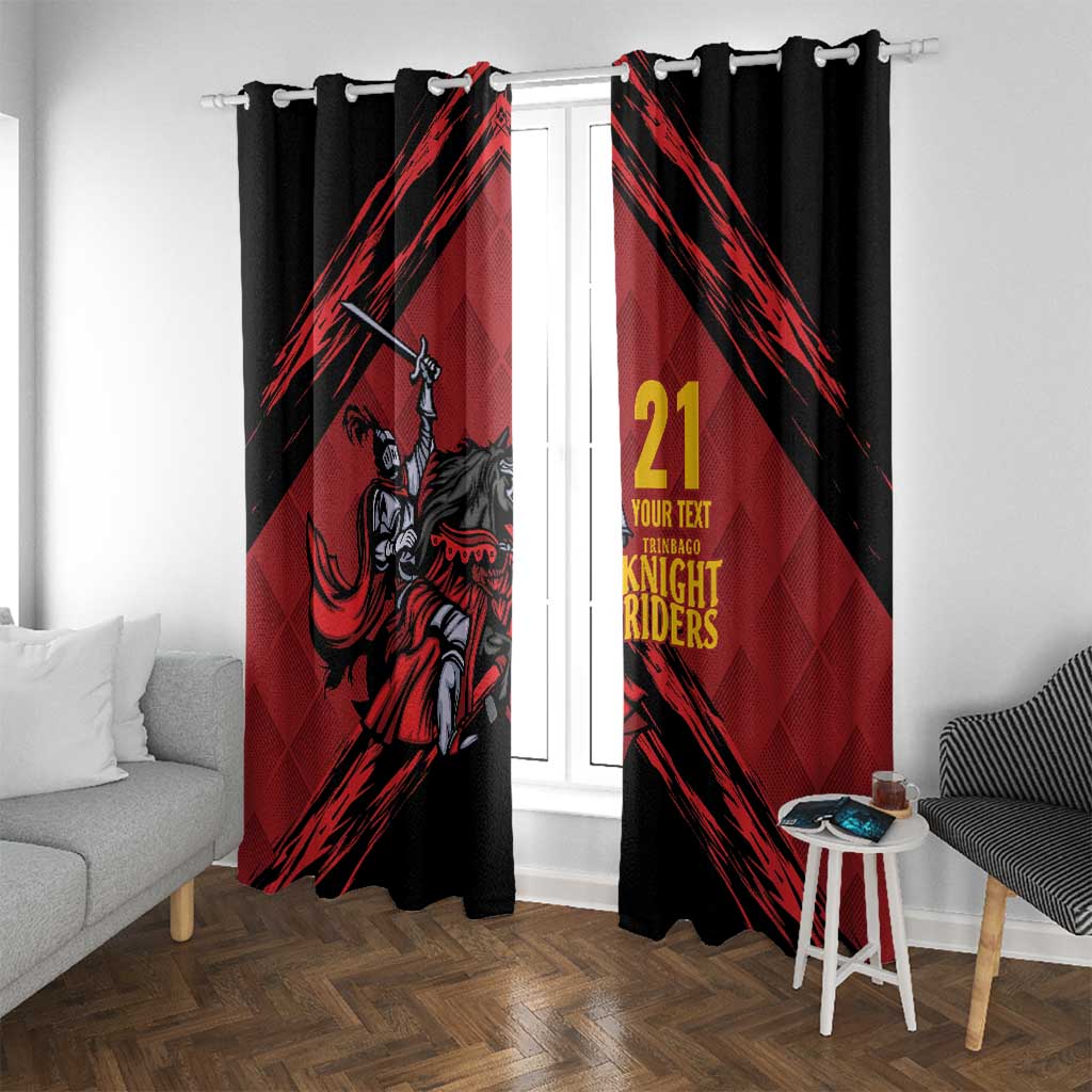 Custom Caribbean Cricket Trinidad and Tobago Cricket Window Curtain TKR Champions 2025 Red Edition - Wonder Print Shop