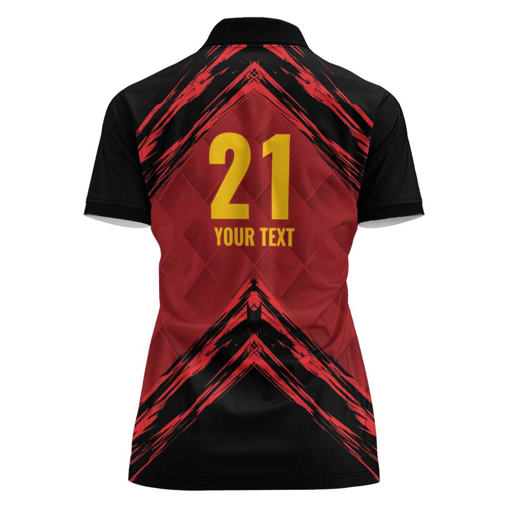 Custom Caribbean Cricket Trinidad and Tobago Cricket Women Polo Shirt TKR Champions 2025 Red Edition - Wonder Print Shop