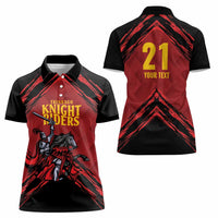 Custom Caribbean Cricket Trinidad and Tobago Cricket Women Polo Shirt TKR Champions 2025 Red Edition - Wonder Print Shop