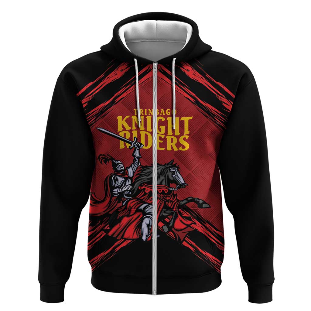 Custom Caribbean Cricket Trinidad and Tobago Cricket Zip Hoodie TKR Champions 2025 Red Edition - Wonder Print Shop