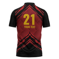 Custom Caribbean Cricket Trinidad and Tobago Cricket Zipper Polo Shirt TKR Champions 2025 Red Edition - Wonder Print Shop