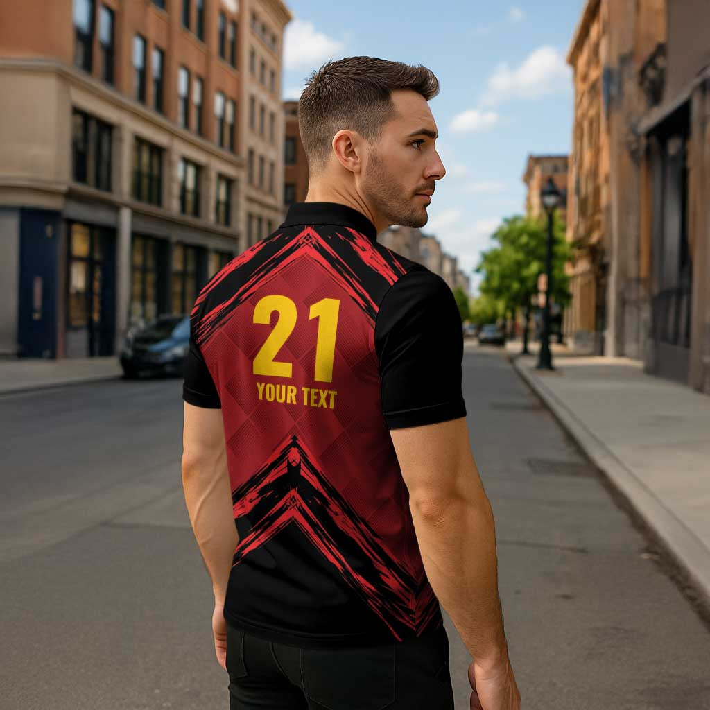 Custom Caribbean Cricket Trinidad and Tobago Cricket Zipper Polo Shirt TKR Champions 2025 Red Edition - Wonder Print Shop