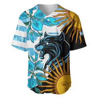 Personalised Argentina Baseball Jersey Los Pumas and Sol de Mayo Ceibo Flowers LT9 - Wonder Print Shop
