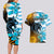 Personalised Argentina Couples Matching Long Sleeve Bodycon Dress and Hawaiian Shirt Los Pumas and Sol de Mayo Ceibo Flowers LT9 - Wonder Print Shop