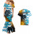 Personalised Argentina Couples Matching Mermaid Dress and Hawaiian Shirt Los Pumas and Sol de Mayo Ceibo Flowers LT9 - Wonder Print Shop