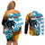 Personalised Argentina Couples Matching Off Shoulder Short Dress and Long Sleeve Button Shirts Los Pumas and Sol de Mayo Ceibo Flowers LT9 - Wonder Print Shop