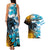 Personalised Argentina Couples Matching Tank Maxi Dress and Hawaiian Shirt Los Pumas and Sol de Mayo Ceibo Flowers LT9 - Wonder Print Shop