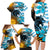 Personalised Argentina Family Matching Long Sleeve Bodycon Dress and Hawaiian Shirt Los Pumas and Sol de Mayo Ceibo Flowers LT9 - Wonder Print Shop