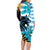Personalised Argentina Family Matching Long Sleeve Bodycon Dress and Hawaiian Shirt Los Pumas and Sol de Mayo Ceibo Flowers LT9 - Wonder Print Shop