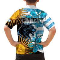 Personalised Argentina Family Matching Mermaid Dress and Hawaiian Shirt Los Pumas and Sol de Mayo Ceibo Flowers LT9 - Wonder Print Shop
