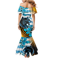 Personalised Argentina Family Matching Mermaid Dress and Hawaiian Shirt Los Pumas and Sol de Mayo Ceibo Flowers LT9 - Wonder Print Shop