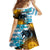 Personalised Argentina Family Matching Off Shoulder Maxi Dress and Hawaiian Shirt Los Pumas and Sol de Mayo Ceibo Flowers LT9 - Wonder Print Shop