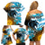 Personalised Argentina Family Matching Off Shoulder Short Dress and Hawaiian Shirt Los Pumas and Sol de Mayo Ceibo Flowers LT9 - Wonder Print Shop