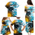 Personalised Argentina Family Matching Puletasi Dress and Hawaiian Shirt Los Pumas and Sol de Mayo Ceibo Flowers - Wonder Print Shop