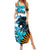 Personalised Argentina Family Matching Summer Maxi Dress and Hawaiian Shirt Los Pumas and Sol de Mayo Ceibo Flowers - Wonder Print Shop