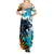 Personalised Argentina Family Matching Summer Maxi Dress and Hawaiian Shirt Los Pumas and Sol de Mayo Ceibo Flowers - Wonder Print Shop