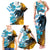 Personalised Argentina Family Matching Tank Maxi Dress and Hawaiian Shirt Los Pumas and Sol de Mayo Ceibo Flowers - Wonder Print Shop