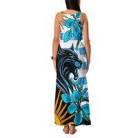 Personalised Argentina Family Matching Tank Maxi Dress and Hawaiian Shirt Los Pumas and Sol de Mayo Ceibo Flowers - Wonder Print Shop