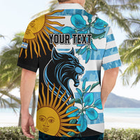 Personalised Argentina Hawaiian Shirt Los Pumas and Sol de Mayo Ceibo Flowers - Wonder Print Shop