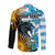 Personalised Argentina Long Sleeve Button Shirt Los Pumas and Sol de Mayo Ceibo Flowers - Wonder Print Shop