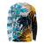 Personalised Argentina Long Sleeve Shirt Los Pumas and Sol de Mayo Ceibo Flowers - Wonder Print Shop