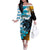 Personalised Argentina Off The Shoulder Long Sleeve Dress Los Pumas and Sol de Mayo Ceibo Flowers - Wonder Print Shop