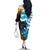 Personalised Argentina Off The Shoulder Long Sleeve Dress Los Pumas and Sol de Mayo Ceibo Flowers - Wonder Print Shop