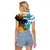 Personalised Argentina Raglan Cropped T Shirt Los Pumas and Sol de Mayo Ceibo Flowers - Wonder Print Shop