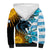 Personalised Argentina Sherpa Hoodie Los Pumas and Sol de Mayo Ceibo Flowers - Wonder Print Shop