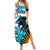 Personalised Argentina Summer Maxi Dress Los Pumas and Sol de Mayo Ceibo Flowers - Wonder Print Shop
