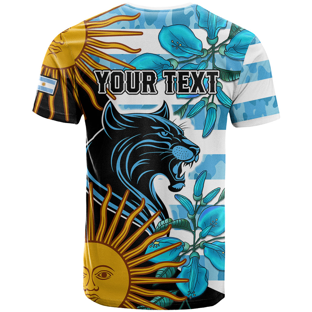 Personalised Argentina T Shirt Los Pumas and Sol de Mayo Ceibo Flowers - Wonder Print Shop