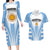 Argentina Rugby Couples Matching Long Sleeve Bodycon Dress and Hawaiian Shirt World Cup 2023 Los Pumas Go Champion LT9 - Wonder Print Shop