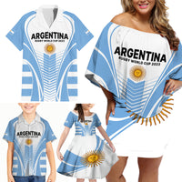 Argentina Rugby Family Matching Off Shoulder Short Dress and Hawaiian Shirt World Cup 2023 Los Pumas Go Champion LT9 - Wonder Print Shop