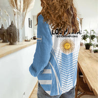Argentina Rugby Women Casual Shirt World Cup 2023 Los Pumas Go Champion - Wonder Print Shop