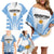 Custom Argentina Rugby Family Matching Off Shoulder Short Dress and Hawaiian Shirt World Cup 2023 Los Pumas Go Champion LT9 - Wonder Print Shop