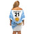 Custom Argentina Rugby Family Matching Off Shoulder Short Dress and Hawaiian Shirt World Cup 2023 Los Pumas Go Champion LT9 - Wonder Print Shop