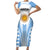 Custom Argentina Rugby Family Matching Short Sleeve Bodycon Dress and Hawaiian Shirt World Cup 2023 Los Pumas Go Champion - Wonder Print Shop