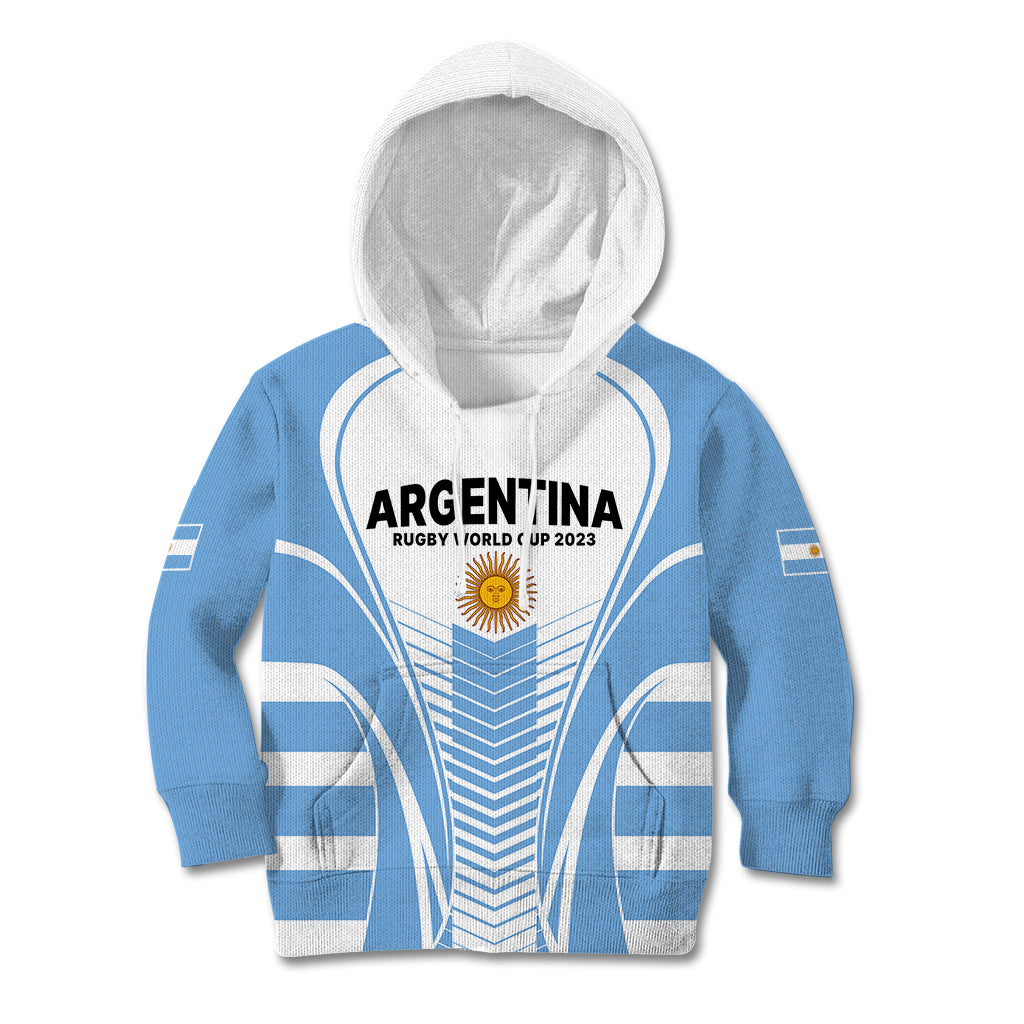 Custom Argentina Rugby Kid Hoodie World Cup 2023 Los Pumas Go Champion - Wonder Print Shop