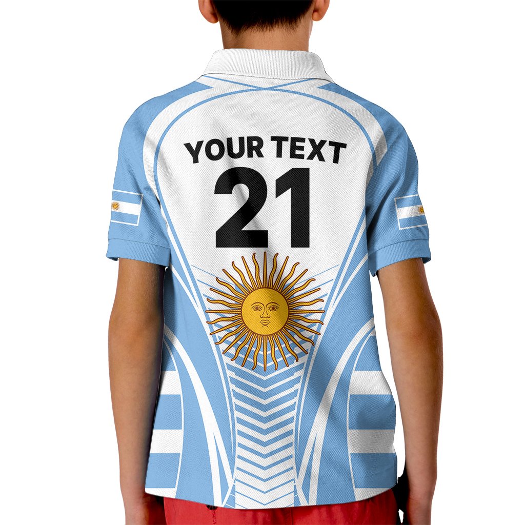 Custom Argentina Rugby Kid Polo Shirt World Cup 2023 Los Pumas Go Champion - Wonder Print Shop