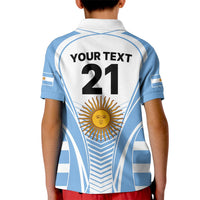 Custom Argentina Rugby Kid Polo Shirt World Cup 2023 Los Pumas Go Champion - Wonder Print Shop