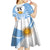Custom Argentina Rugby Kid Short Sleeve Dress World Cup 2023 Los Pumas Go Champion - Wonder Print Shop